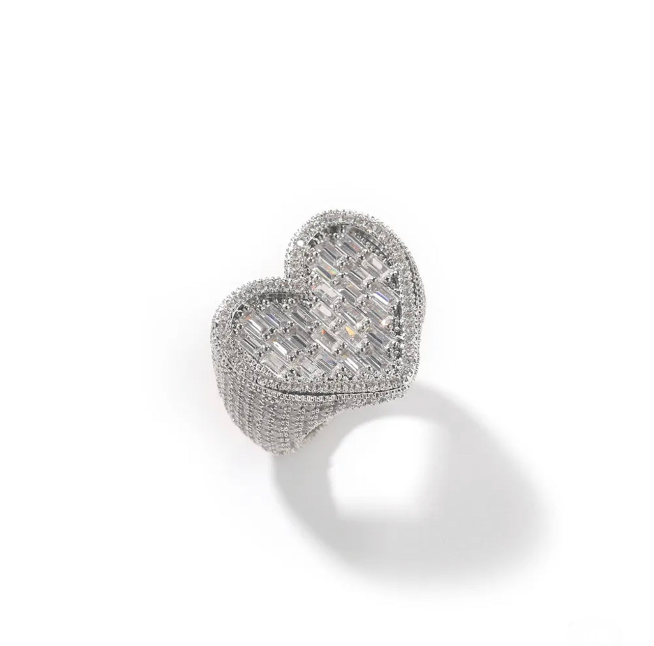 Crushed Heart Ring “Silver”