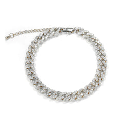 Adjustable Cuban Link Anklet  “Silver”