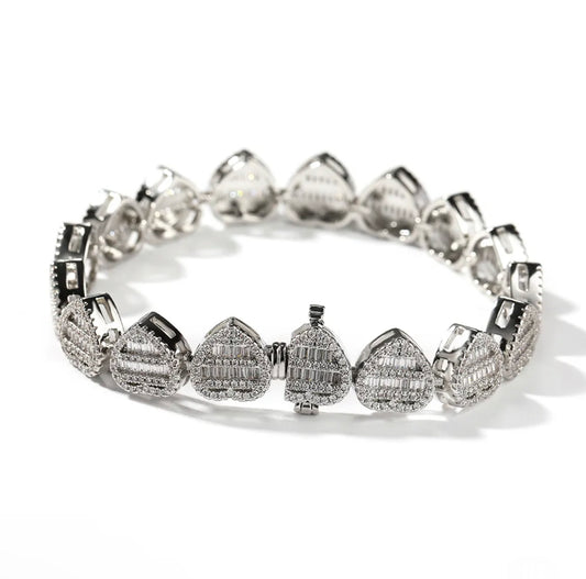 Crushed Heart Bracelet “Silver”