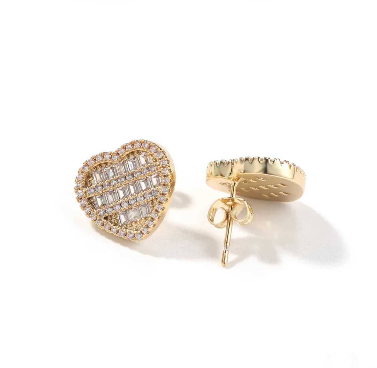 Crushed Heart Earrings “Gold”