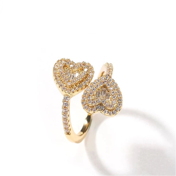 Double Heart Ring “Gold”