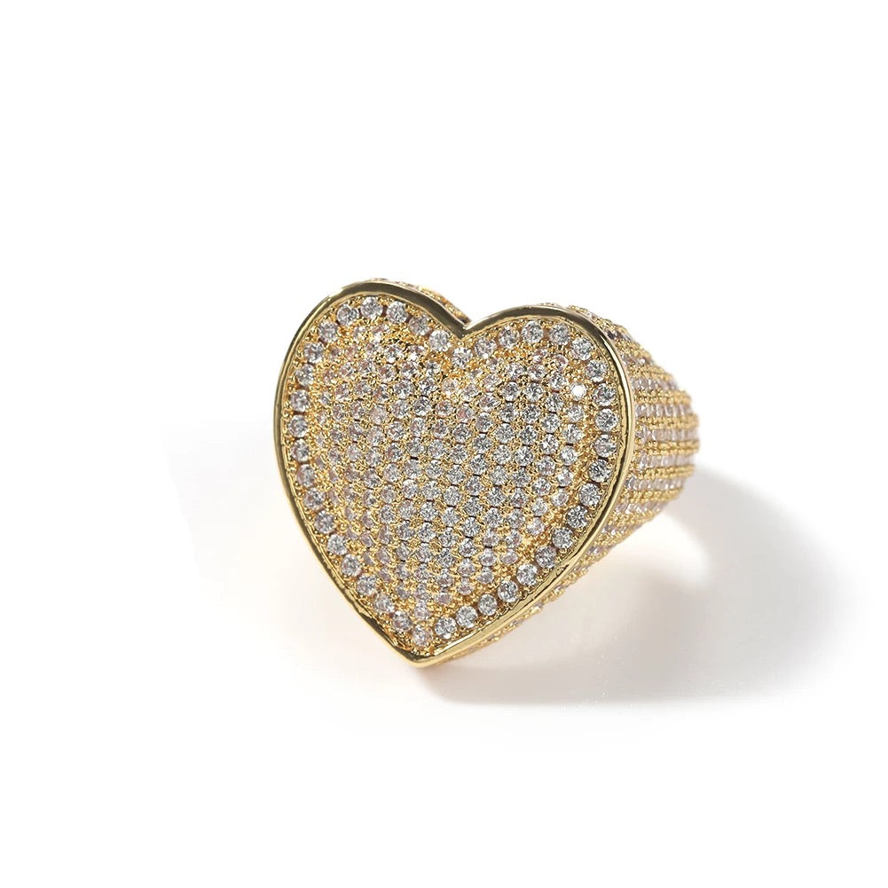 Chunky Heart Ring “Gold”