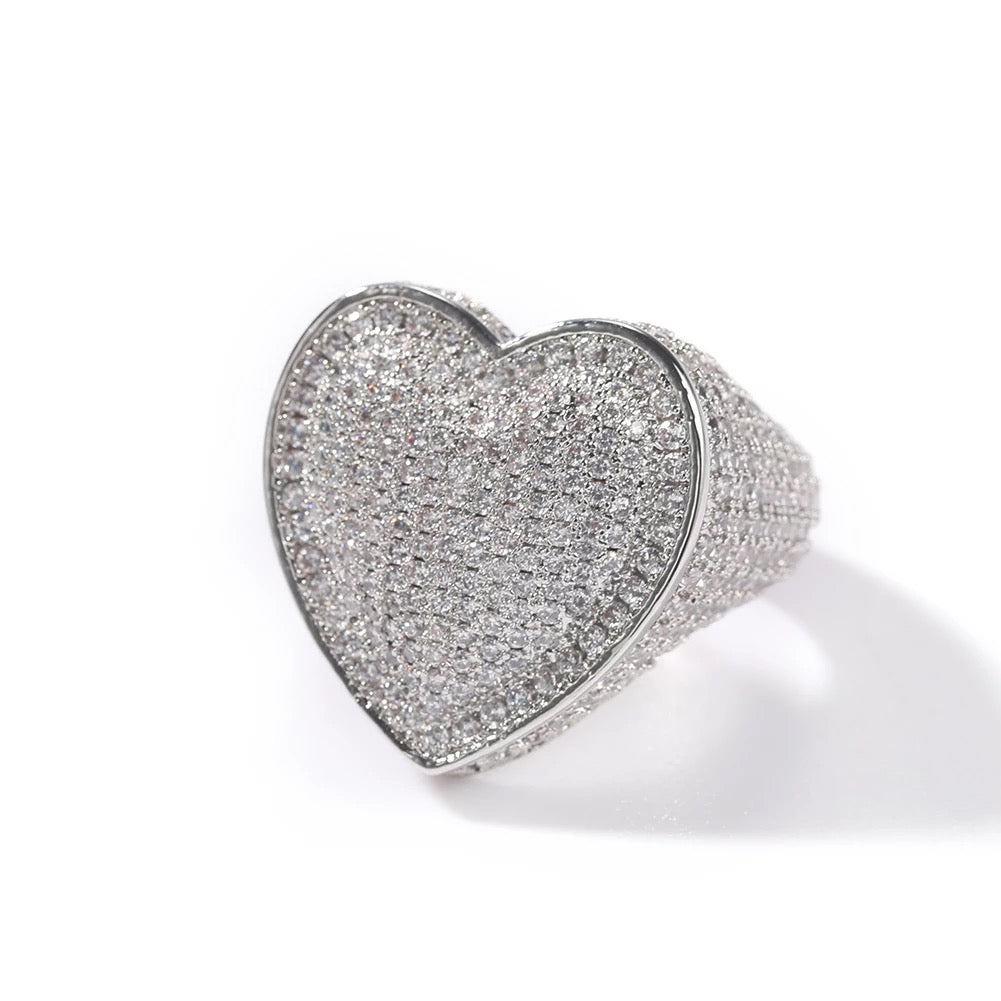 Chunky Heart Ring “Silver”