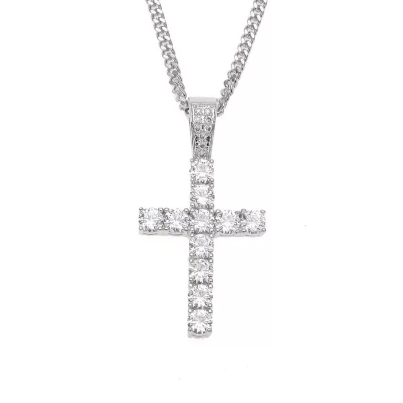“Silver” Cross Necklace
